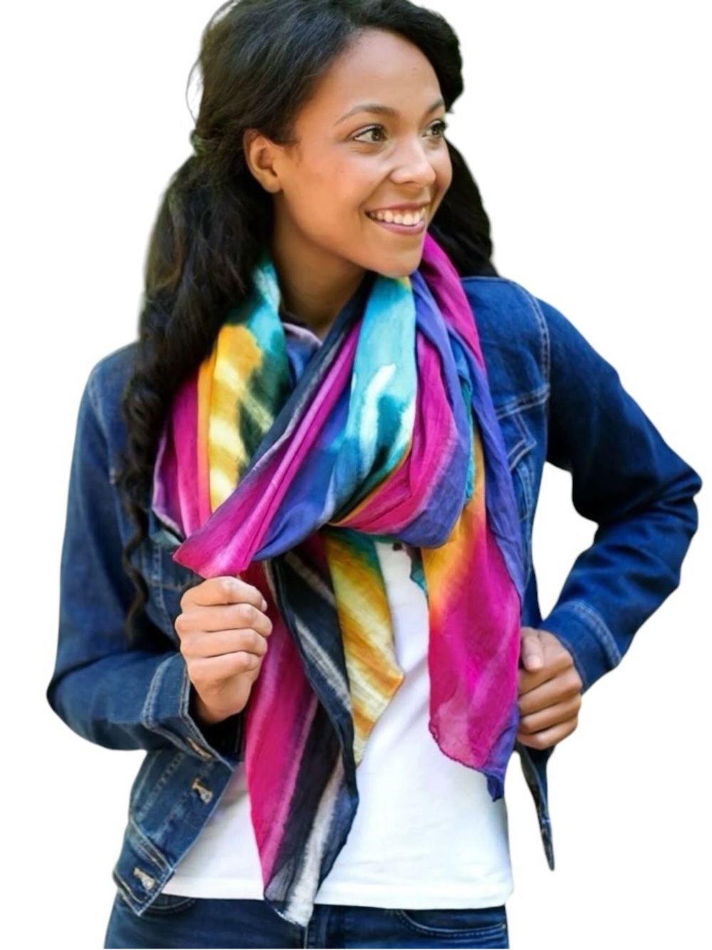 Global Girlfriend Northern Lights Cotton Scarf | Fair Trade